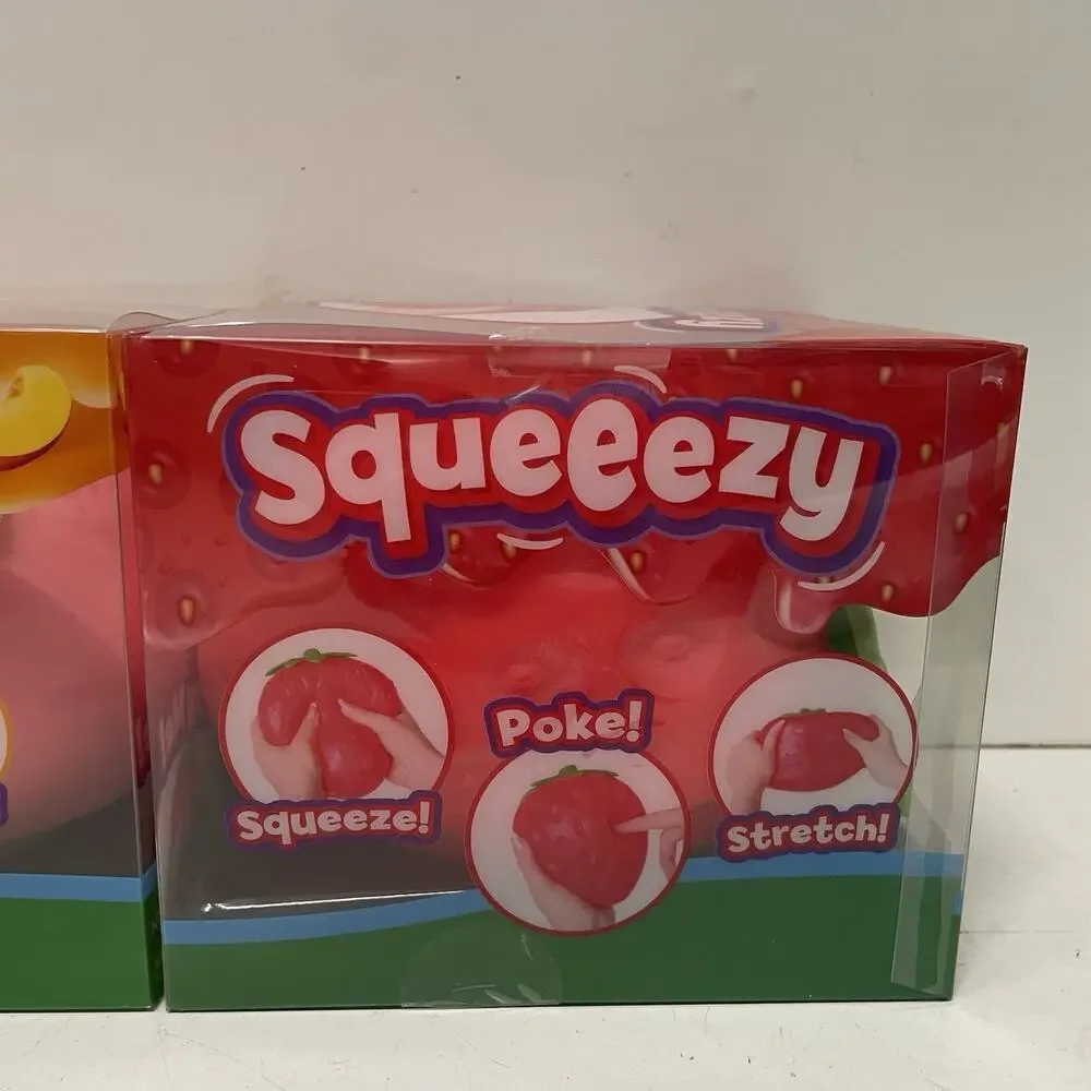 Viral Sunny Days Jumbo Squeezy Peach & Strawberry – Squishy Toy, Stress Relief